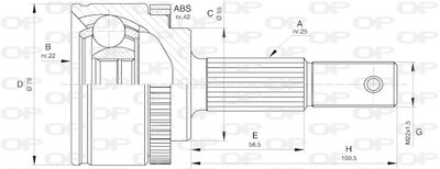 OPEN PARTS CVJ5596.10 ШРУС  для NISSAN ALMERA II Hatchback (N16) 1.5
