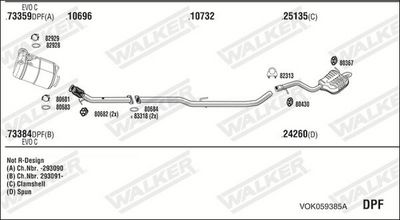 Изпускателна система WALKER VOK059385A