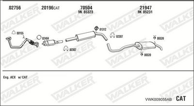 Изпускателна система WALKER VWK009055AB