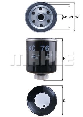 Топливный фильтр KNECHT KC 76 для RENAULT 19