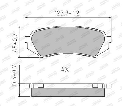BREMSBELAGSATZ SCHEIBENBREMSE JURID 572548J 2