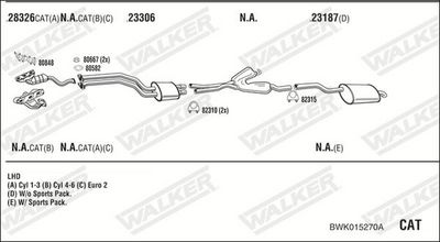 Изпускателна система WALKER BWK015270A