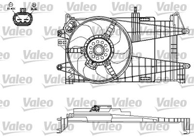 VALEO 696197 Вентилятор системы охлаждения двигателя  для FIAT PUNTO (Фиат Пунто)