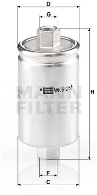 Топливный фильтр MANN-FILTER WK 612/5 для LADA SAMARA