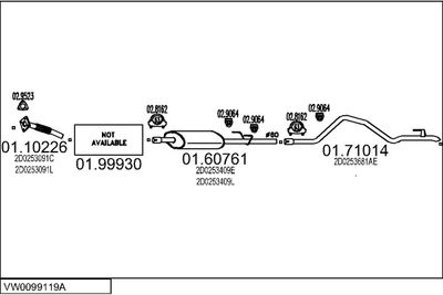 SISTEM DE ESAPAMENT MTS VW0099119A008857