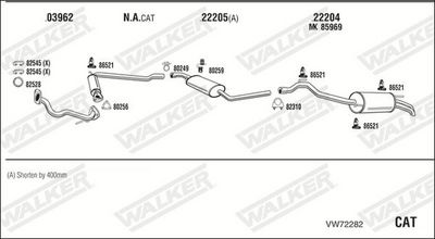 SISTEM DE ESAPAMENT WALKER VW72282