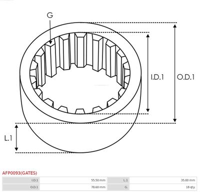 Belt Pulley, alternator AFP0093(GATES)