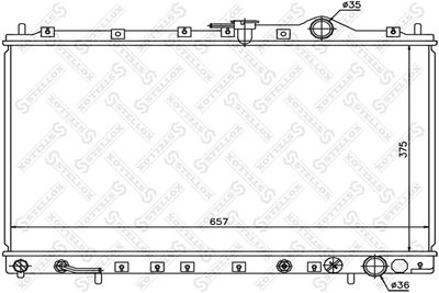 Радиатор, охлаждение двигателя STELLOX 10-25965-SX для MITSUBISHI SPACE