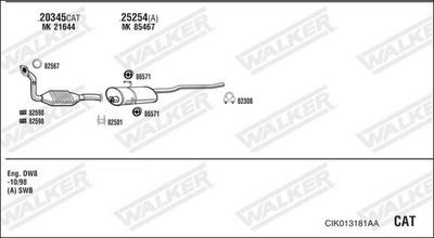 Изпускателна система WALKER CIK013181AA