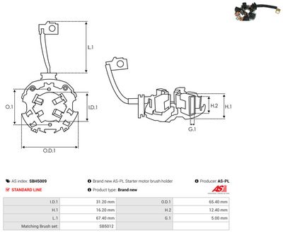 Vorschau Halter, Kohlebürsten Ansicht 2