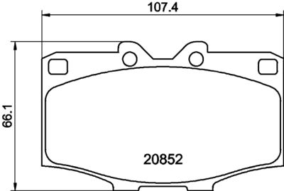 Комплект тормозных колодок, дисковый тормоз HELLA 8DB 355 026-791 для TOYOTA 4 RUNNER