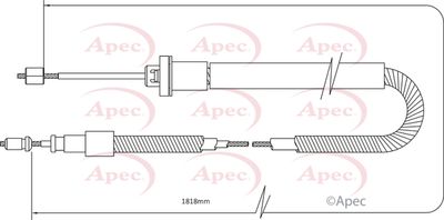 Cable Pull, parking brake APEC CAB1573