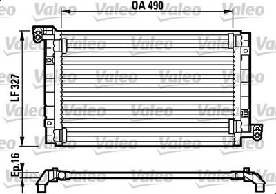 VALEO 817384 Радиатор кондиционера  для FIAT MAREA (Фиат Мареа)