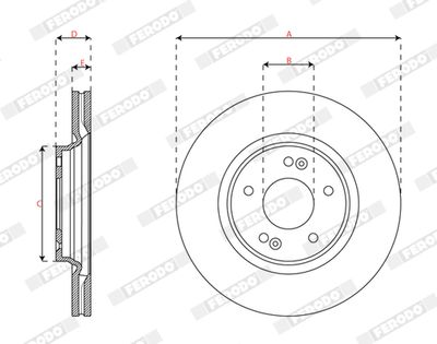 DISC FRANA FERODO DDF2718C 2