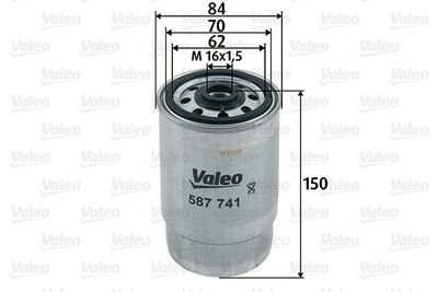 Топливный фильтр VALEO 587741 для HYUNDAI GETZ