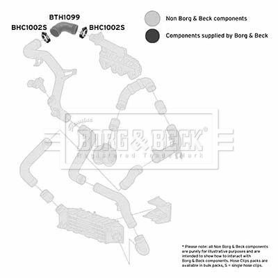 Charge Air Hose Borg & Beck BTH1099