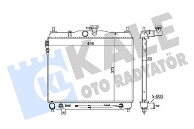 Радиатор, охлаждение двигателя KALE OTO RADYATÖR 346125 для HYUNDAI GETZ
