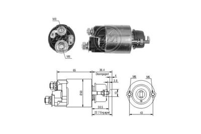Тяговое реле, стартер ERA ZM702 для ISUZU GEMINI