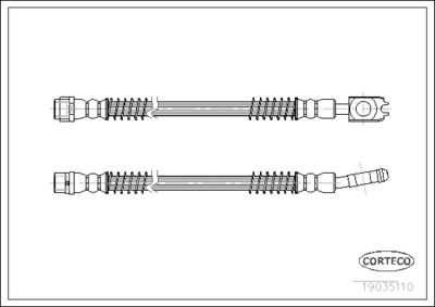 Тормозной шланг CORTECO 19035110 для VW TOUAREG