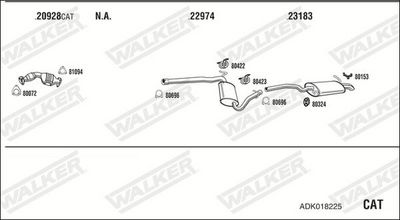 Изпускателна система WALKER ADK018225