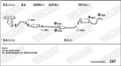 ABGASANLAGE WALKER KIK009809BA