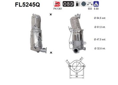 FILTRU FUNINGINE/PARTICULE SIST.DE ESAPAMENT