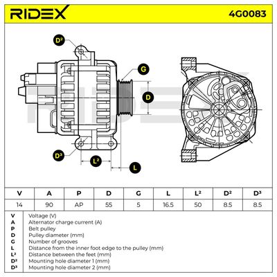 генератор RIDEX 4G0083