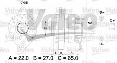 Генератор VALEO 433451 для RENAULT 25