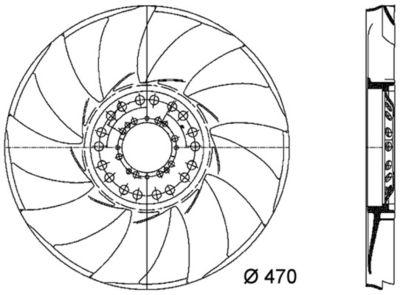 LüFTERRAD MOTORKüHLUNG MAHLE CFW24000P 1