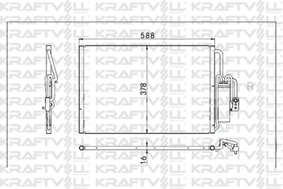 Конденсатор, кондиционер KRAFTVOLL GERMANY 08060101 для OPEL TIGRA