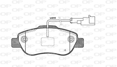 Комплект тормозных колодок, дисковый тормоз OPEN PARTS BPA1100.21 для FIAT PANDA