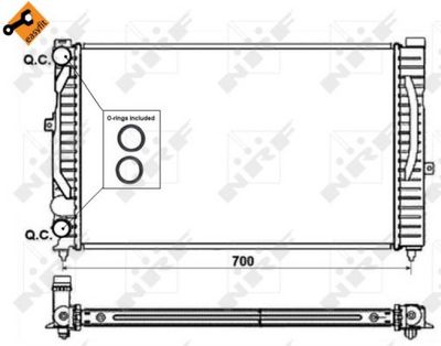 Radiator, engine cooling 58259