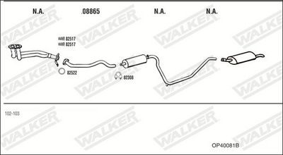 ABGASANLAGE WALKER OP40081B