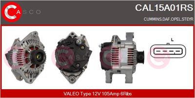 Генератор CASCO CAL15A01RS для OPEL SINTRA
