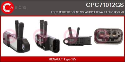 Měnič tlaku, výfukový systém CASCO CPC71012GS