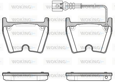 Комплект тормозных колодок, дисковый тормоз WOKING P9963.11 для AUDI Q3