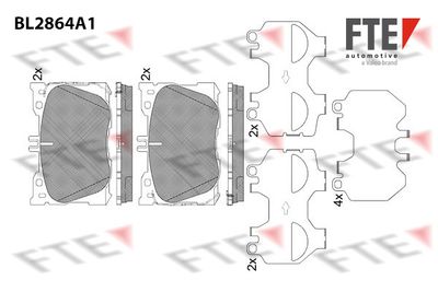 Комплект тормозных колодок, дисковый тормоз FTE 9011104 для MERCEDES-BENZ EQC