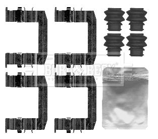 Комплектующие, колодки дискового тормоза BORG & BECK BBK1576 для HYUNDAI ix55
