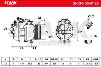 компресор, климатизация STARK SKKM-0340195