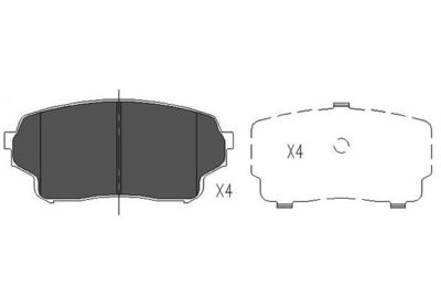 KAVO PARTS KBP-8511 Тормозные колодки и сигнализаторы  для SUZUKI GRAND VITARA (Сузуки Гранд витара)