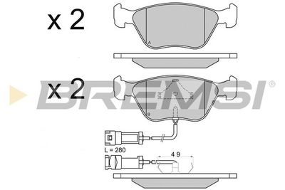 Комплект тормозных колодок, дисковый тормоз BREMSI BP2658 для FORD SIERRA