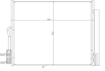 Kondensor, klimatanläggning NRF 350478