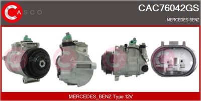 CASCO CAC76042GS Компрессор кондиционера для MERCEDES-BENZ C-CLASS (W204) C 280 4-matic (204.081)