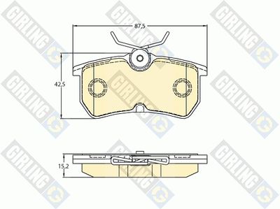 GIRLING 6121401 Тормозные колодки и сигнализаторы для FORD FIESTA VI (CB1, CCN) 1.5 TDCi