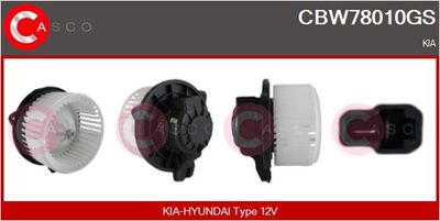 CASCO CBW78010GS Вентилятор салона  для KIA SORENTO (Киа Соренто)