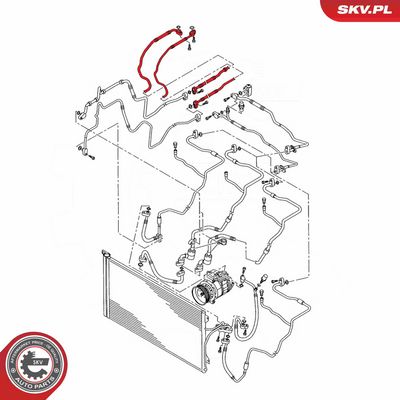 Vysoko/nízkotlakové vedenie klimatizácie ESEN SKV 43SKV578