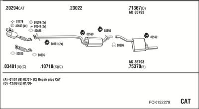 ABGASANLAGE WALKER FOK132279