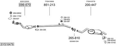 Układ wydechowy BOSAL SYS10479