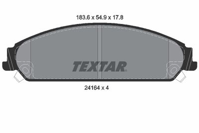 Комплект тормозных колодок, дисковый тормоз TEXTAR 2416401 для DODGE CHALLENGER