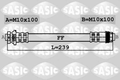 SASIC 6600033 Тормозной шланг  для PEUGEOT PARTNER (Пежо Партнер)